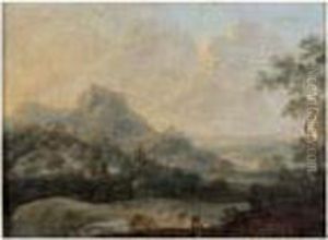 Paysage De La Vallee Du Rhin, Les Moissons by Johann Alexander Thiele