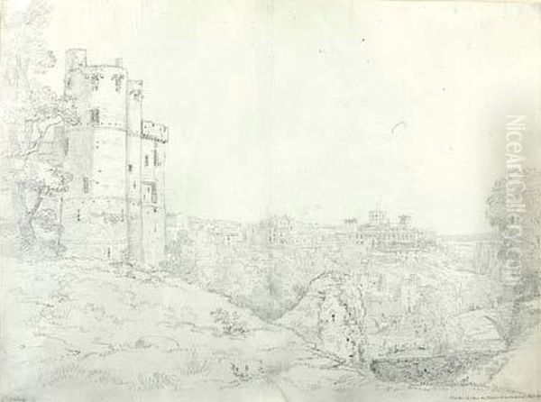 Vue Du Chateau De Clisson Et De La Maison Valentin - view 1