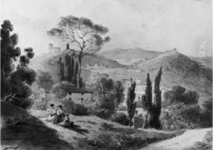 Vue Des Jardins Boboli by Claude I Thienon