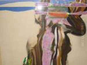 The 12 Year Old Shiraz Mixed Media On Art Paper Signed Gleghorn