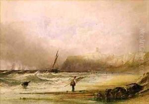 A Breezy Day at Scarborough by Anthony Vandyke Copley Fielding