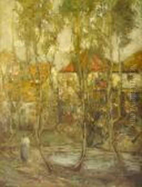 A Village Viewed Through Trees - view 1