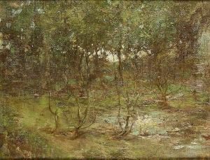 A Woodland Stream by George Grosvenor Thomas