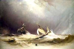 Shipping off Portsmouth by Anthony Vandyke Copley Fielding