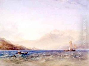 The Head of Loch Fyne with Dindarra Castle by Anthony Vandyke Copley Fielding