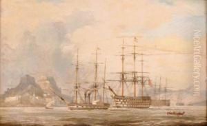H.m.s. Princess Royal Under Tow By The Paddle Frigate Leopard Offcorfu