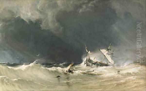 A shipwreck on the Yorkshire coast. - view 1