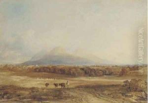 Droving cattle by Anthony Vandyke Copley Fielding