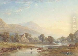 On the Glaslyn, North Wales by Anthony Vandyke Copley Fielding