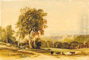 Arundel castle by Anthony Vandyke Copley Fielding