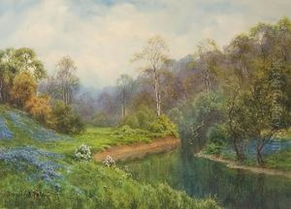 "early Spring, Near Oakley, Surrey" And "the Budding Year, Near Oakley, Surrey" - view 1