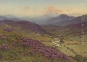 Evening, Heathertime In Mardale Near Haweswater, Westmorland (illustrated) by Edward Horace Thompson