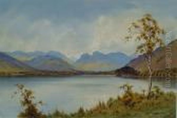 View Of The Langdale Pikes From Across Lake Windermere - view 1
