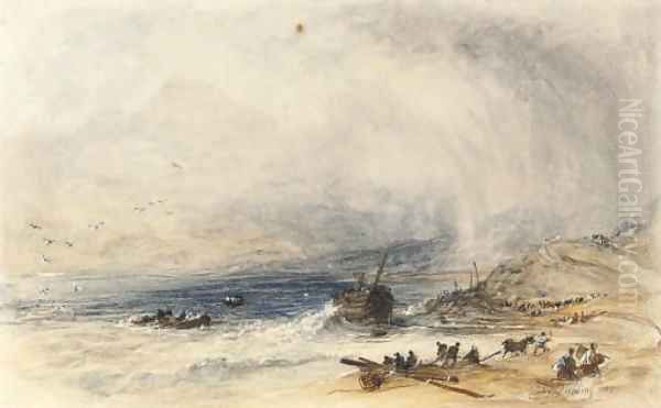 Salvaging the wreck - view 1