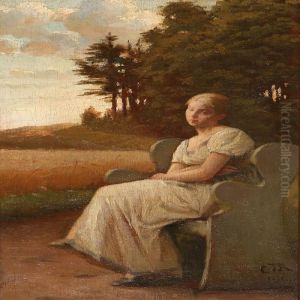Thoughtful Girl On A Bench