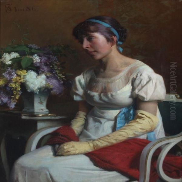 Interior With A Younggirl Sitting At A Table - view 1