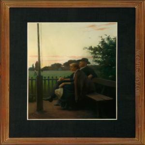 A Couple On A Bench by Carl Christian Thomsen