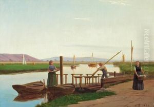 A Summer Evening By Gundeaen In 1873 A Summer Evening By Gundeaen In 1873