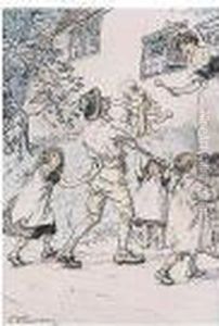 The Father Whose Return Is Greeted By Young Voices by Hugh Thomson