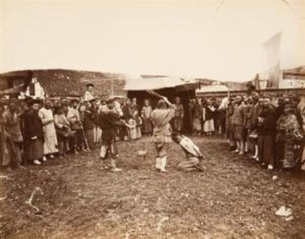 Group Of 4 Images Of China, Including A Beheading. - view 1