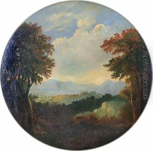 An Extensive Wooded Landscape With Coast Andmountains Beyond, Circular by John, Rev. Thomson Of Duddingston