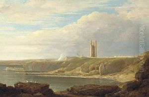 A Coastal Landscape With St. Andrew's Cathedral, Fife by John, Rev. Thomson Of Duddingston