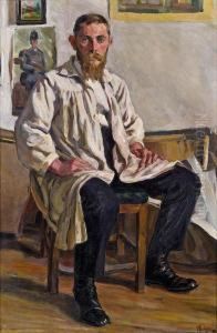 Portrait Of Thony's Professor by Wilhelm Thony