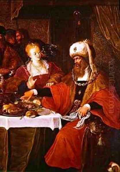 Herod and Herodias at the Feast of Herod by Frans I Francken