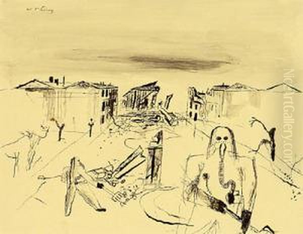 "illustration Zu Cocteau - Ruinen Von Paris" - view 1