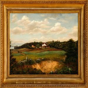 Danish Landscape With A View To Pedersgaard Manor