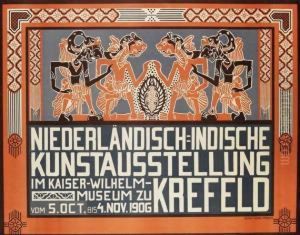 Plakat: Niederlandisch-indische Kunstausstellung Krefeld