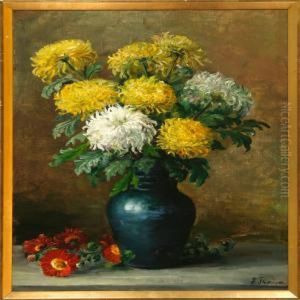 Still Life Withchrysanthemum In A Vase