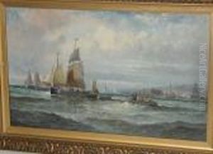 French Fishing Vessels Preparing To Head Out To Sea by Charles Thorneley