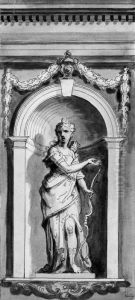 Study For A Statue Of Diana, In A Niche