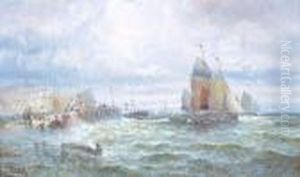 Fishing Fleet Leaving Harbour by Hubert Thornley