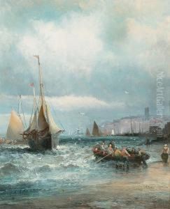 Off The Sussex Coast by Hubert Thornley