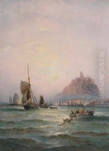 Mounts Bay And St. Michael's Mount by Hubert Thornley