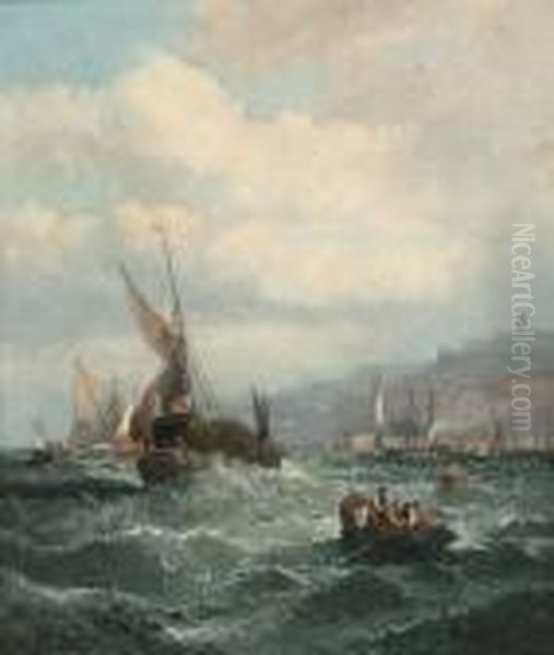 Shipping Off A Harbour Entrance - view 1