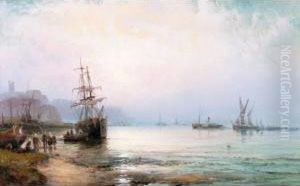 Shipping Off Scarborough by Hubert Thornley