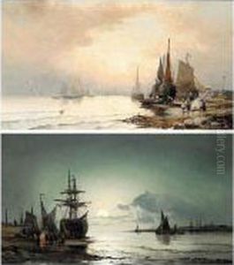 Shipping At Dawn; Shipping At Dusk by Hubert Thornley