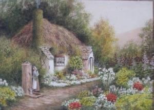 Thatched Cottage In Countryside by Robert John, Dr. Thornton