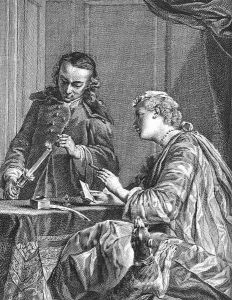 Woman Waxing a Letter by Etienne Fessard