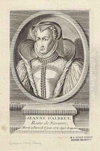 Jeanne d'Albret, Queen of Navarre by Etienne Fessard