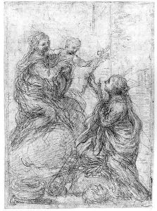 The Madonna and Child with Saint Martina by Ciro Ferri