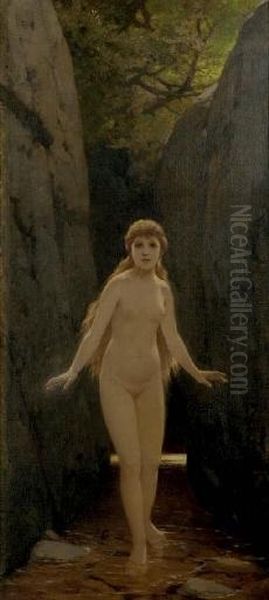 Nude Nymph In A Forest - view 1