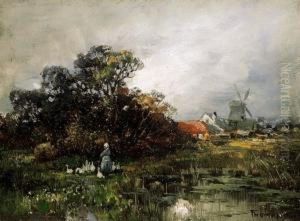 Village End by Friedrich Paul Thumann