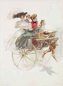 American Girl in Ireland by Harrison Fisher