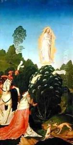 The Finding of the Veil from the Legend of St Leopold by Rueland the Younger Frueauf
