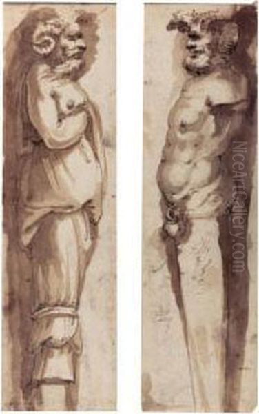 Two Drawings Of Herms - view 1