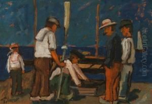 Bretagne-i Halaszok by Erno Tibor